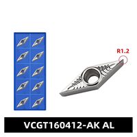 Lame en carbure cémenté d'aluminium de haute qualité personnalisable Vcgt160404-Ak H01, fabriquée en carbure de tungstène
