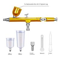 Pistolet de pulvérisation pneumatique Sicopro MINI avec buses de 0,5 mm/0,3 mm et ensemble de gobelets de 7 cc/20 cc/40 cc AR-131