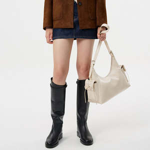 Sac à main pour femme en cuir PU avec fermeture éclair et cordon de serrage, nouveau modèle 2026, sac à main multi-poches - Product Image 1