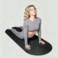 Tapis de yoga YEWAYOGA haut de gamme en coton, 8 mm d'épaisseur, 190x68 cm, antidérapant, écologique, surface en tissu doux au toucher, marques de fitness, vente en gros