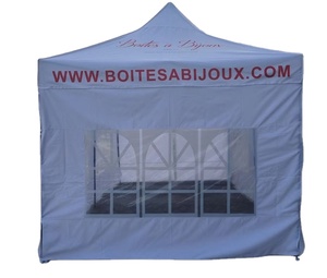 Carpa de Sombra Publicitaria Comercial Portátil Plegable de 3x3m, Blanca, con Impresión Personalizada Manual, <span class=keywords><strong>para</strong></span> Exposiciones y Negocios al Aire Libre - Product Image 2