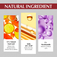 Private Label Natuurlijke Fruitzuur 20% Vcip Niacinamide Whitening Verhelderende Hydraterende Douchegel Parfum Body Wash Slaapmasker