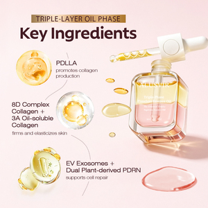 Olio Essenziale Trifasico Senza Tempo a Marchio Privato con Pdlla, Collagene 8D EV, Esosomi e PDRN di Origine Vegetale per la Cura del Viso - Product Image 3