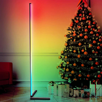 TSINYE Lampe d'angle LED à gradation avec changement de couleur et synchronisation vocale pour lampadaires télécommandés par application