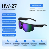 Lunettes intelligentes IA avec caméra, enregistrement photo/vidéo 13MP, batterie 270mAh, chargement Type-C, idéales pour le cyclisme/sports en extérieur – Vente directe usine