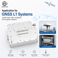 Módulo Amplificador de Potencia RF Lineal GaN GNSS L1 de 100W, 1560-1620MHz, DC28V, Control RS485, Salida N-F, Ultra Bajo Ruido, Alto P1dB, Aluminio