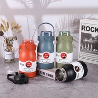 Bouteille d'eau isotherme double paroi en acier inoxydable 316 Beauchy, grande capacité, avec poignée, idéale pour cadeau d'affaires