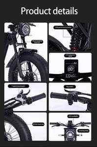 Samurai Elektrische Mountainbike Retro Off-Road Design Open-Stijl Brede Omvangrijke Zwarte Tweewieler Dikke Banden Lithium-Ion Batterij - Product Image 5