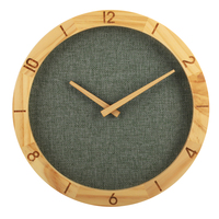 Jam Dinding Kayu Dekorasi Rumah dari Kayu Alami dengan Quartz Senyap