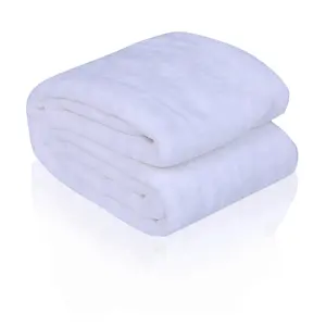 Coperta in pile in maglia bianca Super morbida e spessa in poliestere 100% stile semplice