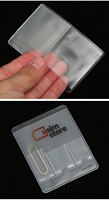 Benutzer definiertes Logo Universal Transparenter Kreditkarten halter mit 5 Sim-Karten taschen