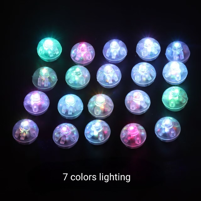 Wholesale Price Small Decorative 7colors Lighting Waterproof Flashing Led Mini Round Ball Balloon Light for Holiday