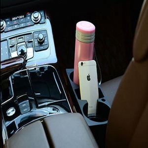 Portavasos multifuncional para coche, caja de almacenamiento grande 3 en 1 para asiento delantero, reposabrazos, plástico Universal, color negro - Product Image 3