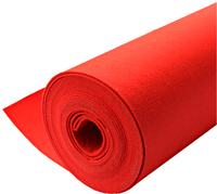 Polyester 100% de haute qualité, couleur rouge, 1 mm, 2 mm, 3 mm, 4 mm, aiguilleté, pour utilisation dans les tapis