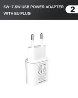 Simsukian nouveau modèle couleur blanche Mini 5v 1.5a adaptateur de chargeur USB 7.5w 5V 1A AC DC adaptateur d'alimentation avec certificat CE/KC UL