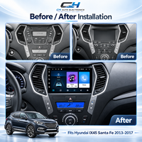 Adapté pour IX45 Santa Fe 2013-2017 Autoradio multimédia 9 pouces tactile sans fil Carplay Android Auto GPS WIFI Bluetooth DSP