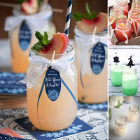 Toples Kaca Mason Jar dengan Tutup 12 Oz untuk Acar dan Penyimpanan Dapur Stoples Bumbu Mulut Lebar dengan Tutup Hitam