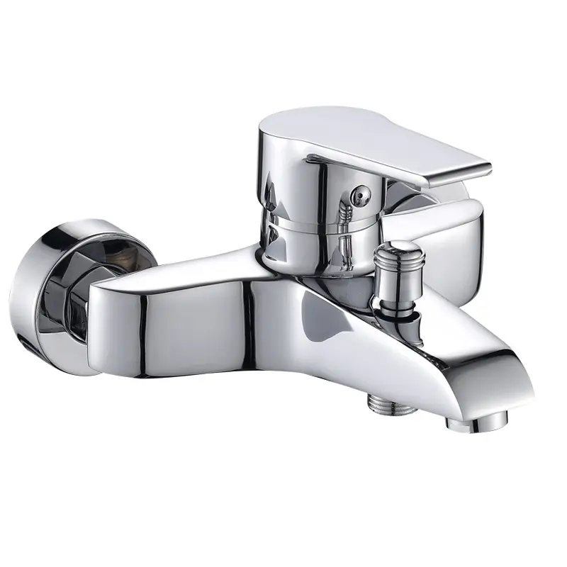 Wholesale High Quality Brass Water Tap Big Cock With Flange Chrome Surface Wall Mounted Bathroom Water tap