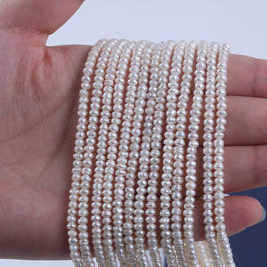 ลูกปัดมุกน้ำจืดธรรมชาติแบบขายส่ง ขนาด 3-4 มม. ผิวมันเงาสองด้าน ทรงบาร็อค สำหรับงาน DIY อุปกรณ์ทำสร้อยคอแบบกึ่งสำเร็จรูป มุกหลวมแบบมีรูด้านข้าง - Product Image 3