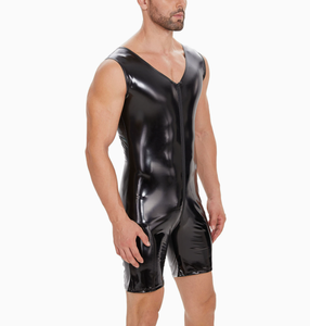 Vêtements sexy noirs pour hommes, combinaison, lingerie, sous-vêtements, fétiche, bondage, combinaison en <span class=keywords><strong>latex</strong></span> pour hommes, pantalon, corset, costumes sexy - Product Image 3