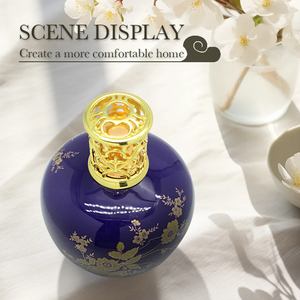 Céramique européenne pour lampe <span class=keywords><strong>Berger</strong></span> Brûleur d'aromathérapie catalytique avec huiles de rose et de bergamote Lampe à parfum ponctuelle - Product Image 3