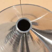 Trémie conique sanitaire d'entonnoir d'alimentation d'acier inoxydable de poudre et de liquide de catégorie comestible