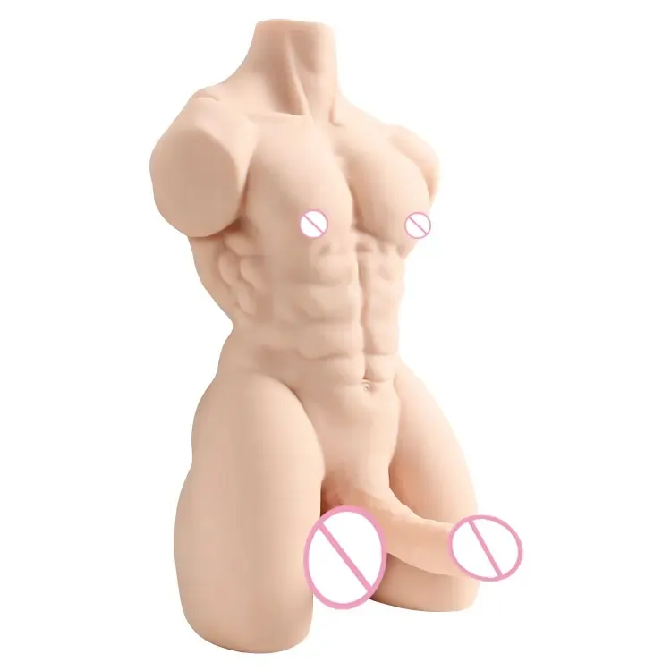 Best seller Boneca Sexual Masculina para Mulheres com Dildo Flexível Bonecas Sexuais Gay Brinquedos Sexuais para Masturbação Feminina Trio Casal