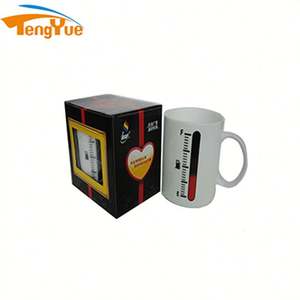 Custom Color Printed Ceramic Mug Cup Biodegradable Corrugated Coffee Cups with PVC <b>Window</b> Art Paper Packaging Gift Box Embossing - Product Image 1