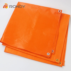 Toile de soudage en fibre de verre enduite ignifuge Sac en PVC Tissu satiné Autre tissu Tissé ignifuge Uni Orange 550 C 2m - Product Image 4