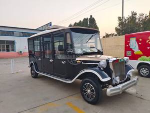 Coche Eléctrico Clásico Rojo Vintage, Vehículo de Patrulla, Vehículo Turístico para Resorts, Uso Comercial, Motor de 5KW, Batería de Litio, 3-4 Asientos, Techo - Product Image 3