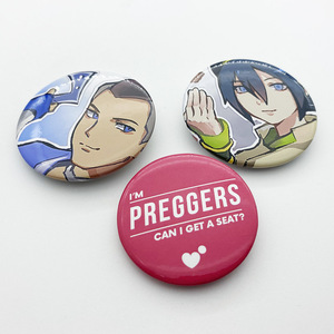 Tùy Chỉnh Khuyến Mại In Anime Vòng Acrylic Long Lanh Tin Huy Hiệu Nút Anime Vòng Hình Chữ Nhật Tinplate Huy Hiệu - Product Image 1