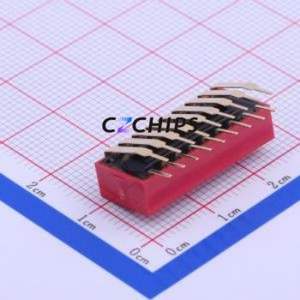 DA-09RP DIP Switch Through hole Component (THT) Switch Flat Toggle, Raised Type Single Pole Single Throw 9-Bit PC Pin - Product Image 2