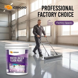 <span class=keywords><strong>Peinture</strong></span> de sol époxy aqueuse CINGOO avec garantie de 25 ans pour l'auto-nivellement des sols d'atelier, de parking, de sous-sol et d'usine, certifiée CE/ISO, compatible OEM - Product Image 1
