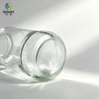 Pot en verre alimentaire arrondi de 700 ml, grande capacité, haute transparence, pour produits fermentés, confitures, emballage de marque pour la vente au détail
