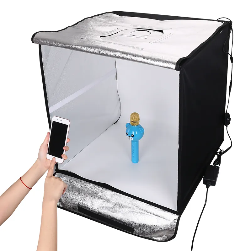 Portable photography kit tent mini fabric fold camera shoot photo studio Led light soft box