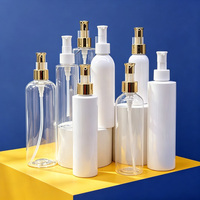 Bouteille en Plastique Transparente pour Demaquillant, Shampooing, Lotion Cosmétique et Bain, Conteneur Liquide de 100 à 500 ml