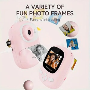 Appareil photo instantané portable Printcamera, appareil photo CCD, écran 2,4 pouces FHD 1080P, grand angle 180°, faible luminosité, rechargeable par USB, lecteur de carte TF 32 Go pour appareil photo instantané <span class=keywords><strong>Polaroid</strong></span> - Product Image 5