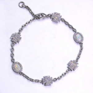Hip Hop <b>Opal</b> <b>Bracelet</b> Jewelry Accessories Zircon Cross <b>Bracelet</b> Men's Jewelry Tanjing - Product Image 5