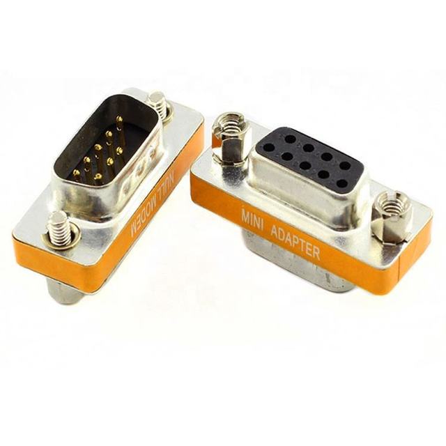 DB9 Male to D-sub 9 Pin Female Serial Port Null Modem RS232 Adapter
