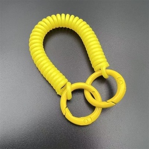 Porte-clés spirale rétractable antivol avec cordon extensible de sécurité et mousqueton métallique pour clés - Product Image 5