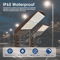Lampadaire LED de type boîte à chaussures réglable en puissance et en CCT, IP65, 100W, 150W, 200W, 240W, 300W, pour parkings, allées, routes, zones publiques