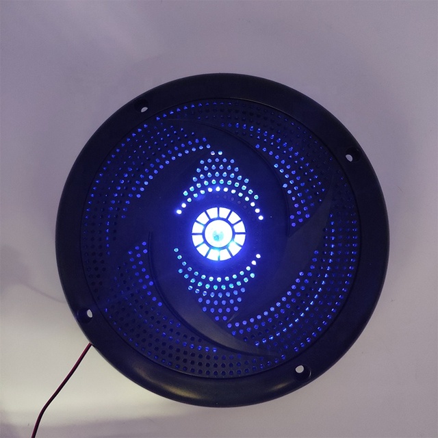 IPX5 Waterproof 6.5 Inch Marine Speaker 55Hz-20KHz Frequency Range 4 Ohm Impedance Colorful LED Light for Caravan Boat RV