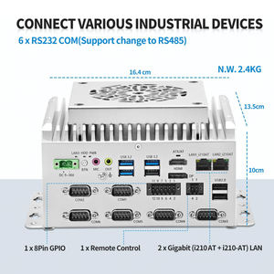 CWWKIPC 4K HD+DP 8GB <span class=keywords><strong>RAM</strong></span> 256GB SSD I5-1235U (<span class=keywords><strong>10C</strong></span> 4.4GHz) 2x I210AT Gigabit LAN 6xRS232/485 COM GPIO PC Industrial Sin Ventilador - Product Image 5