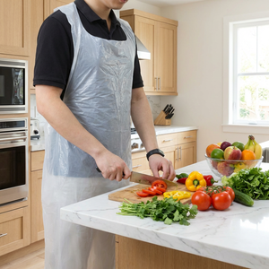 Factory Price Disposable PE Apron <b>Plastic</b> Waterproof Apron for Cooking Painting Hairdressing Vietnam Facility Fast Shipping - Product Image 4