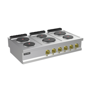 Plaque chauffante électrique <span class=keywords><strong>de</strong></span> <span class=keywords><strong>comptoir</strong></span> commerciale avec cuisinière à 6 feux 13.8kW <span class=keywords><strong>Comptoir</strong></span> <span class=keywords><strong>de</strong></span> <span class=keywords><strong>chef</strong></span> à 6 brûleurs Nouvel équipement <span class=keywords><strong>de</strong></span> cuisson - Product Image 1