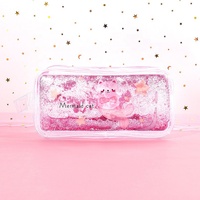 Trousse à crayons transparente en PVC, étui d'école écologique à fermeture éclair pour papeterie, vente en gros, pièces