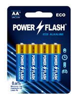 Piles alcalines ECO LR6 Power Flash 1,5 V 2500 mAh à prix avantageux pour télécommandes, appareils électroménagers et outils électriques