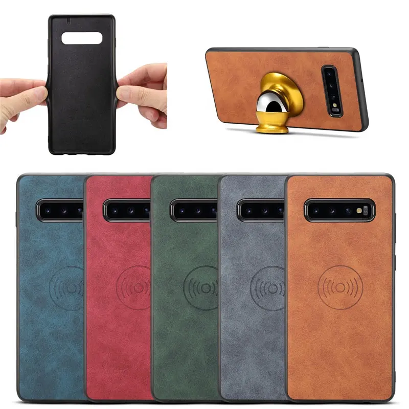 Moskado — coque de téléphone portable classique en cuir PU, étui magnétique de voiture, pour Samsung Galaxy S10 + S10e S10, vente en gros, 2020