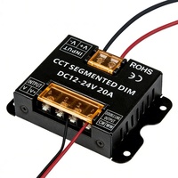 Variateur LED RF DC12-24V Série Tactile avec Télécommande Sans Fil, Contrôleur de Gradation, Boîtier en Acier, Variateur PWM pour Bande LED Monocouleur