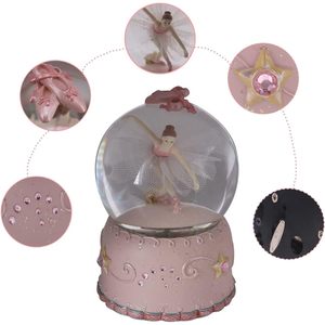 Singeek Swan Lake <b>Music</b> Box Handpainted Dancing Ballerina <b>Snow</b> <b>Globe</b> with Color Changing Lights for Ballet Recital Gifts - Product Image 4